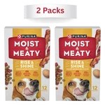 Purina Moist & Meaty Bacon Egg Flavor Soft Dog Food High Protein Pouches 24 Ct. Fixed Price $15.99.