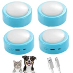 Topodome Talking Buttons For Cats And Dogs, Set Of 4 Blue Rechargeable. Fixed Price $28.41.