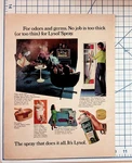 Vintage 1960S Lysol Spray Disinfectant Magazine Ad Odor Germs Pet Diaper. Fixed Price $17.10.