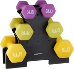 Amazon Basics Neoprene Dumbbell Hand 3, 5, 8 Pound, Purple/green/yellow. Fixed Price $51.46.