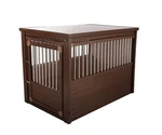 Crate End Table Furniture Style Stainless Steel Spindles Russet Ecoflex Dogs. Fixed Price $369.99.