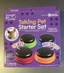 Hunger For Words Talking Pet Starter Set 4 Piece Recordable Buttons Dog Training. Fixed Price $6.99.