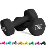 Dumbbell Weights 10LB Pair Black Home Gym Equipment Strength Training Balelinko. Fixed Price $89.99.
