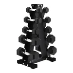 Balancefrom Signature Alloy Steel Fitness Rubber Encased Hex Dumbbell Set, Black. Fixed Price $184.99.