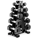 Balancefrom Dumbbell Set With Stand, Rubber Encased Home Gym Hand Weights, 150LB. Fixed Price $347.99.