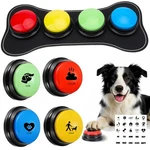 Dog Talking Buttons Communication Set 4 Recordable Voice W/ Pad Stickers. Fixed Price $22.92.