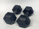 Sporzon Rubber Encased Hex Dumbbell 25 Lb Pair Black New. Fixed Price $159.99.