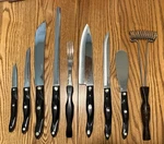 Lot Of Cutco Knives 1720 1721 1722 1724 1726 1728 1729 1768 Wisk Brown Read!. Fixed Price $399.99.