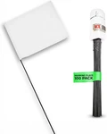 100 Pack White Marking Flags 4X5X15" Dog Invisible Fence Training Boundary Yard. Fixed Price $24.50.