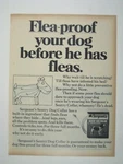 Sergeants Sentry Dog Collar Flea Prevention Print Ad 1960S Canine. Fixed Price $8.96.