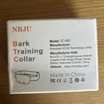 Nbju TC-001 Training Collar For Dogs Anti Barking- New/open Box. Fixed Price $19.99.