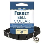 Marshall Pet Ferret Bell Collar Black 3/8" Flat Nylon Snap Buckle. New.. Fixed Price $8.50.