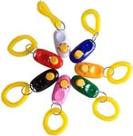 7-PACK Dog Clicker For Training With Wrist Bands, 2 Inches Multicolor, Pet Cat. Fixed Price $10.99.