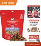 Nutrient-rich Freeze-dried Lamb Heart Treats For Dogs 3OZ Grain-free Goodness. Fixed Price $23.99.