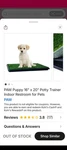 Indoor Training Pad For Pets By Petmaker. Cleanable And Reusable. Fixed Price $28.49.