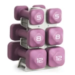 Dumbbell Set 50 Lb Neoprene Purple Non Slip Home Gym Tone Fitness Storage Rack. Fixed Price $154.99.