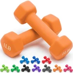 Portzon Weights Dumbbells 10 Colors Options Compatible 01-POUND, Pair, Orange. Fixed Price $19.60.
