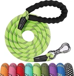 Ntr 3FT Heavy Duty Dog Leash, Green Rope Leashes With Swivel Lockable Hook. Fixed Price $13.36.
