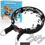 Poppypets Prong Training Collar For Dogs With Rubber Tips, Small / Black. Fixed Price $19.95.