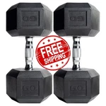 Cap Barbell Rubber 60 Lb Pair Set Of Coated Hex Dumbbells Weights 120 Pounds. Fixed Price $161.08.