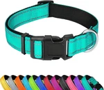 Reflective Dog Collar, Adjustable Soft Neoprene Padded Nylon Pet Medium, Teal. Fixed Price $11.37.