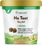 Naturvet No Toot Gas Aid Supports Digestive Tract Health For Dogs 70 Soft Chews. Fixed Price $17.97.