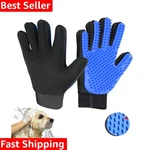 Pet Grooming Glove, Blue - Perfect For Dog, Cat, Rabbit With Fur Short And Lo.... Fixed Price $13.29.