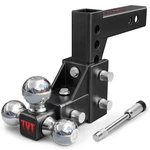 Tyt Adjustable Tri-ball Trailer Hitch For 2 Inch Receiver 5" Drop/rise Triple.... Fixed Price $79.99.