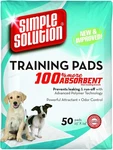 Simple Solution Training 6 Layer Dog Puppy Pads - 50 Pack (23" X 24"). Fixed Price $39.99.