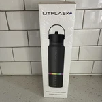 Litflask Smart Water Bottle Bluetooth Speaker 5000MAH Charger Led Light New. Fixed Price $44.99.