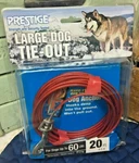 Prestige Boss Pet Large Dog Tie-out 60 Lbs 20' Feet Red Leash. Fixed Price $7.88.
