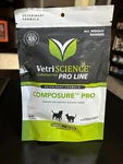 Vetriscience Composure Pro Bite Size Chews For Dogs And Cats 60/CT. Fixed Price $24.75.