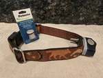 Invisible Fence Dog Collar, Med Brown Wolf Pattern, Includes Perimeter Battery. Fixed Price $165.00.