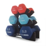 2, 3, & 5 Lb Neoprene Dumbbell Free Weight Set W/ Rack, Red/blue. Fixed Price $55.04.