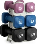 Tone Fitness Neoprene Dumbbell Set With Storage Rack Non-slip, Anti-roll Hand. Fixed Price $114.99.