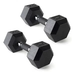 Dumbbell 25 Lb Pair Rubber Coated Hex Hand Weight Chrome Black Sdpupis Barbell. Fixed Price $104.99.